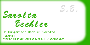 sarolta bechler business card